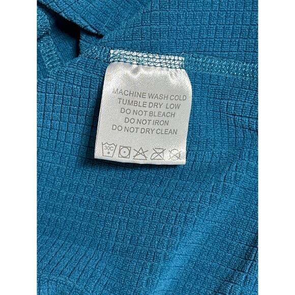 Simms Women's M's Rivershed Half Zip Fleece Pullover Jacket Fishing Teal Blue L - Picture 10 of 11